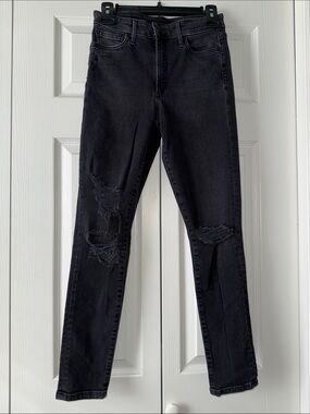 Joe's Jeans Black Skinny Ripped Jeans